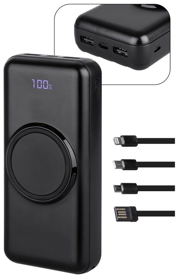 Внешний аккумулятор, power bank, повер банк, дисплей, 10000 mAh, USB, micro USB, Type-c, lighting, беспроводная зарядка