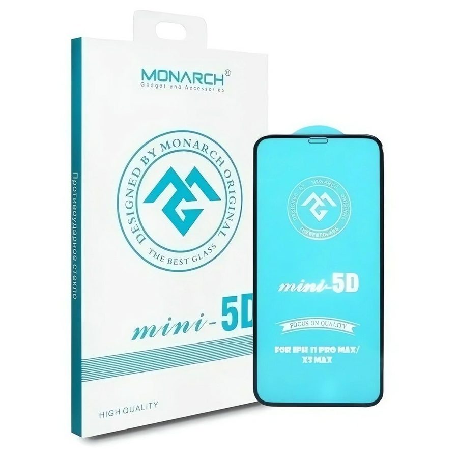 Monarch / Защитное стекло премиум класса 5D для iPhone 14 pro Max ( Айфон 14 про Макс), с рамкой, защита всего экрана