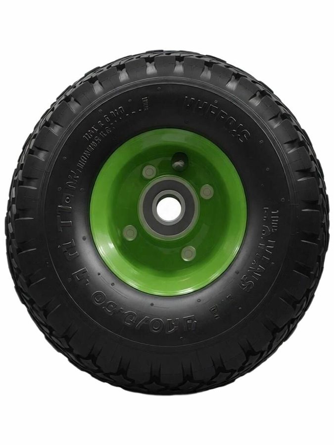 Колесо пневматическое PR1807 для тачки и тележки, 10×3.50-4, 20/70 мм, 150 кг, подшипник 6204